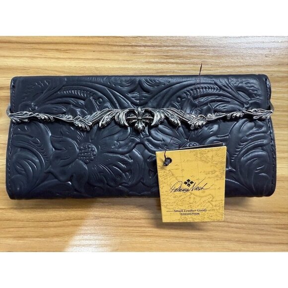 Patricia Nash Handbags - Patricia Nash Loxley Leather RFID Wallet-NWT-Orig. $109.00 BLACK TOOLED